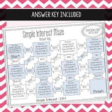 Simple Interest Maze Beginner Simple Interest Interesting Things Simple