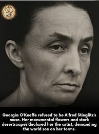 O'Keeffe's art transitioned from flowers to bones