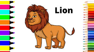 Although the lion is not the largest, fastest or most lethal animal, its position as king of beasts has rarely been challenged. How To Draw Lion And Colour Lion Coloring Page For Kids Youtube