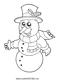 Ausmalbild schneemann sobald im winter ausreichender schneefall einsetzt, lassen sich überall kinder beim bauen eines schneemannes beobachten. Ausmalbild Lachender Schneemann Kostenlos Ausdrucken