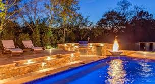 ultimate pool luxury: outdoor kitchen