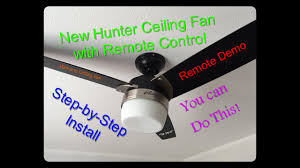 Reversible brazilian cherry/stained oak blades are available in the hunter fan model 53091 which. How To Install A Ceiling Fan With Remote Control Hunter Ceiling Fan Model 59188 Youtube