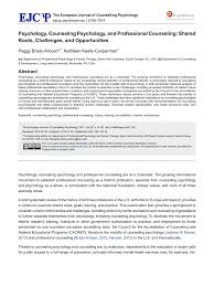 Clinical counseling is a branch of clinical psychology that helps people as they navigate emotional or mental health difficulties. Pdf Psychology Counseling Psychology And Professional Counseling Shared Roots Challenges And Opportunities