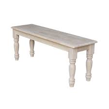 Farmhouse Bench Unfinished International Concepts In 2020 Farmhouse Dining Benches Dining Bench Farmhouse Bench
