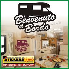 Adesivo Per Camper Benvenuto A Bordo Adesivi Interno Camper Interni Stickers Line