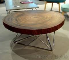 Maceta tronco hecha a mano. Disenos Exclusivos De Mesas De Troncos Naturales