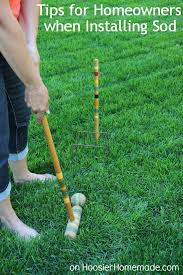 Lawn rollers are cylindrical mini steam rollers with added weight (usually water or sand) that help flatten the ground. 7 Tips For Homeowners When Installing Sod Hoosier Homemade