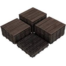 Check spelling or type a new query. Easyfashion 12 X 12 Interlocking Wooden Floor Tiles Outdoor And Indoor 27 Pieces Black Flooring Materials Walmart Com Walmart Com