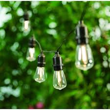 Check spelling or type a new query. Better Homes Gardens Solar Powered 15 Count Edison Bulb Warm White Led String Lights Black Wire Walmart Com Walmart Com