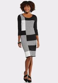 Black And White Sweater Dress Cato Fashions Black And White Sweater Dress Catofashions White Sweater Dress Fashion Cato Fashion
