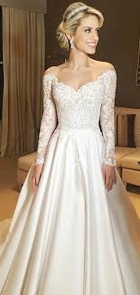 A Line Sweetheart Off Shoulder Long Sleeves Wedding Dresses With Lace Fpwd057 Wedding Dress Styles Long Sleeve Wedding Gowns A Line Wedding Dress