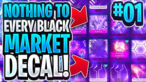 And it's not like the fake free, but the real 100% free, free. New Nothing To Every Black Market Decal Trading Series Ep1 How To Buy Your First Black Market Youtube