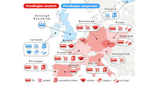 Mondkapjes publieke ruimte, mondkapjes amsterdam centraal, mondkapjes wallen amsterdam, mondkapjes plicht amsterdam, mondkapjes verplicht op drukke plekken amsterdam en rotterdam. Waar In Europa Is Het Dragen Van Mondbescherming Verplicht Nos