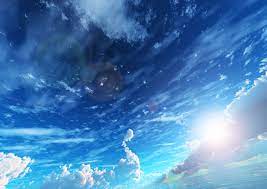 Anime Manga Background Blue Sky Scenery Clouds Sun Light Paisagem Desenho Cenario Anime Animes Wallpapers