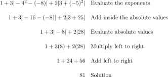 1 3 order of operations review intermediate algebra