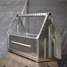 Aluminum Sheet Metal Toolbox Aircraft Rivets Cross Drilled Handle Bead Rolled Panels A Fun Sheet Metal Crafts Sheet Metal Fabrication Aluminum Sheet Metal
