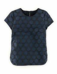 details about nwt 88 boden polyester black navy spot jacquard blouse top wa527 size us 2