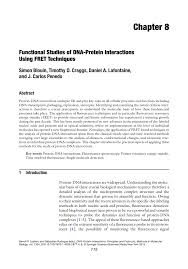You may use this website for access to ppt's, guided notes, and make up assignments. Pdf Functional Studies Of Dna Protein Interactions Using Fret Techniques
