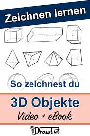 So Zeichnest Du 3d Objekte Online Zeichenkurs Mit Video Und Ebook Zeichnen Lernen Zeichnen Objekt Zeichnen