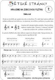 Skola Hry Na Zobcovou Fletnu Zdarma Lekce Sedma Pracovni Listy Detske Stranky Omalovanky Hadanky Basnicky Pisnicky Tipy Na Vylety Sheet Music Music