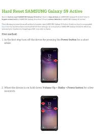 Hard Reset SAMSUNG Galaxy S9 Active ...