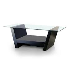 11 gorgeous glass coffee tables for an open, airier room. Furniture Of America Watson Modern Black Wood Coffee Table With Glass Top 28220ct
