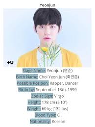 Txt Members Profile Yeonjun Krasivye Malchiki Znamenitosti Kej Pop