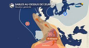 Des poussières de sable du sahara, emportées par des vents remontant vers le nord, ont survolé, samedi 6 février, la france, teintant de jaune par l'organisation météorologique mondiale de scruter le transport de sable du sahara et qui étudie la dispersion des poussières. Du Sable Du Sahara Dans Le Ciel De France Dimanche Actualites La Chaine Meteo