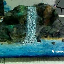 3d Waterfall Model 2018 Umbrella Craft Craft Work Waterfall