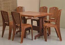 Home  product directory  furniture  dining room furniture  dining table. Nilkamal Ultima Dining Table With 6 Chairs Ch4025 Pear Wood