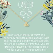 Cancer Zodiac Gift Necklace Cancer Zodiac Zodiac Signs Cancer Zodiac Gifts