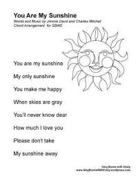 You Are My Sunshine An Illustrated Song You Are My Sunshine My Sunshine Just Lyrics