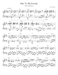 The artists, bands, films, and songs have dedicated pages that contain descriptions that will help you understand the history of that specific music piece better, a video tutorial with a piano cover of the song, and, of course, the piano sheets of the song that you can download for free. Ode To My Family The Cranberries Sheet Music For Piano Solo Download And Print In Pdf Or Midi Free Sheet Music For Ode To My Family By The Cranberries Rock