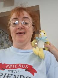 Found this bunny in Stakeford and it made a little girl very happy. Many  thanks to the kind knitter for brightening our day.