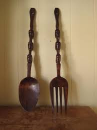 Filipino Wooden Spoon And Fork Decor Jpg 768 1024 Kitchen Wall Decor Vintage Wall Decor Wooden Fork