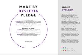 Free Printable Made By Dyslexia Pledge For Businesses Dyslexia Lateral Thinking Dyslexics