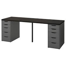 Linnmon Alex Table Black Brown Gray 78 3 4x23 5 8 Ikea You can use your space more efficiently, thanks to adjustable shelves and legs.