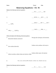 Download Balancing Equations 33 Chemical Equation Equations Density Worksheet
