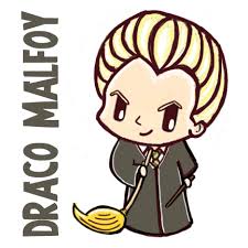 Drawing draco malfoy as death eater played by tom felton in harry potter using mixed media: How To Draw Cute Chibi Draco Malfoy From Harry Potter With Easy Steps How To Draw Step By Step Drawing Tutorials