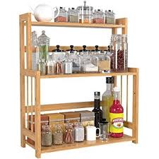 Sobuy Frg150 W Etagere A Suspendre Pour Refrigerateur Avec Ventouses Etagere A Epices En Bois Etagere A Epices Etagere Rangement Rangement Ustensiles Cuisine