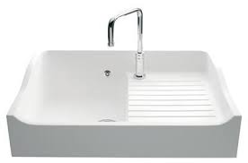 Evier Timbre D Office 2 Bacs A Poser Kumbad Kiwi En Granit Blanc Pour La Cuisine Cuisissimo Evier A Poser Evier Cuisine Evier