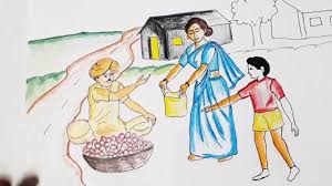 1280 x 720 jpeg 165kb. How To Draw And Colour Village Market Scenery Market Drawing Youtube