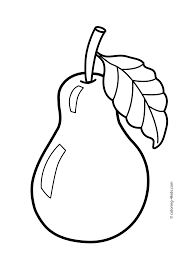 Pear Fruits Coloring Pages For Kids Printable Free Fruit Coloring Pages Kindergarten Coloring Pages Apple Coloring Pages