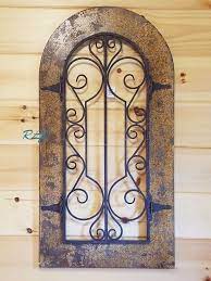 Rustic Antique Tuscan Old World Scrolling Wood Metal Wall Panel Art Vintage New Metal Wall Panel Iron Wall Decor Metal Walls