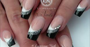 Encapsulated glitter coffin shaped acrylic nails | silver. Luminous Nails White Silver Black Acrylic Nails Inspired By Tonysnail