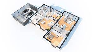 Weitere ideen zu haus grundriss, haus, sims haus. Einfamilienhaus 3d Grundriss Bauhaus Klima Haus Anbau Klima Kfw 40 55 Birke Eibe Grundriss Haus Haus Ideen