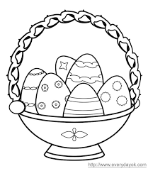 Osterkorb Malvorlage Hase Ostereier Farben Druckvorlagen Fur Ostern