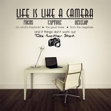 Room x room photography is a service to capture images of homes, inside and outside for interior decorators, builders, installers, real estate agents. Life Is A Camera Quote Wall Stickers Home Decor Photograph Vinyl Adesivo De Parede Home Decoration Bedroom Wallpaper Mural Buy At The Price Of 3 19 In Aliexpress Com Imall Com