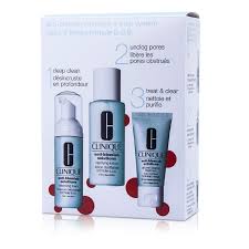 Clinique Anti Blemish Solutions 3 Step System Cleansing Foam Clarifying Lotion Clearing Treatment 3pcs Travel Sets Free Worldwide Shipping Strawberrynet Usa