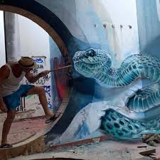 French Artist Revels In Creating 3d Street Paintings In Frightening And Macabre Settings Street Artists Street Painting 3d Street Painting